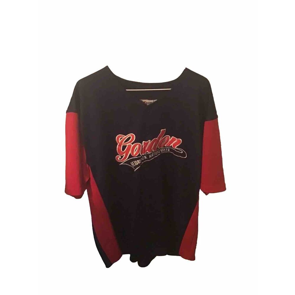 Chase Authentics Men M Jeff Gordon Baseball Jersey Blue Red NASCAR Racing #24